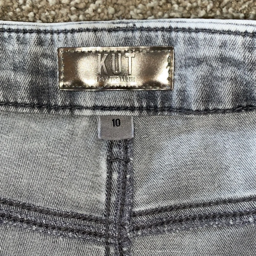 Kut from the Kloth Light Gray Flare Jeans - Picture 2 of 6